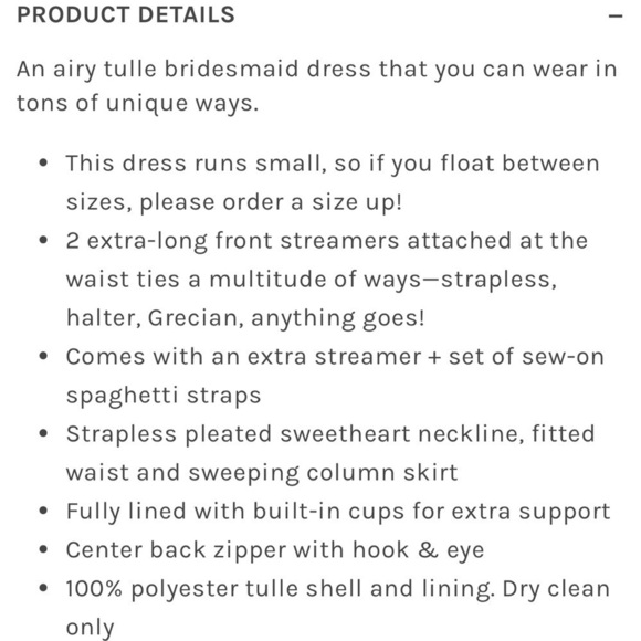 Birdy Grey Christina Tulle Sandy Mauve Convertible Dress Size Large - Picture 8 of 8